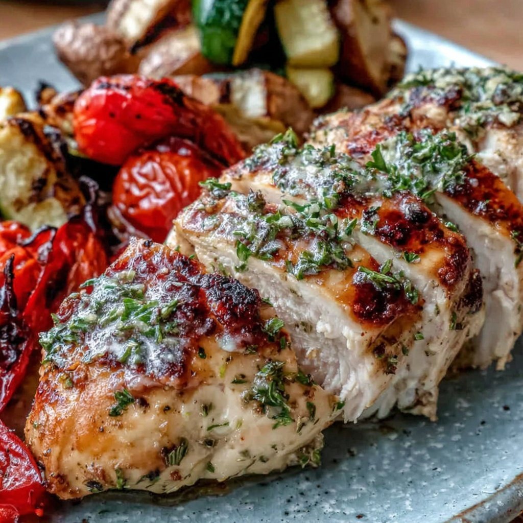 Healthy Lemon Herb Chicken With Roasted Vegetables