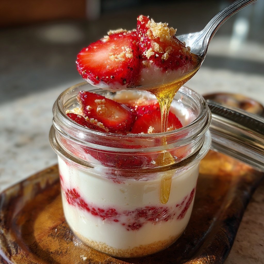 Fresh Strawberry Yogurt Dessert