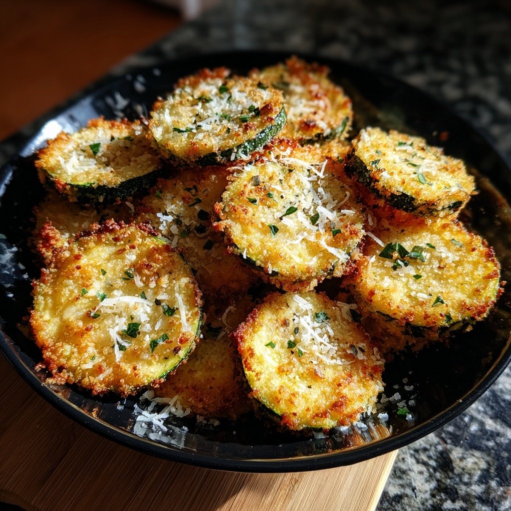 Crispy Zucchini Parmesan Coins