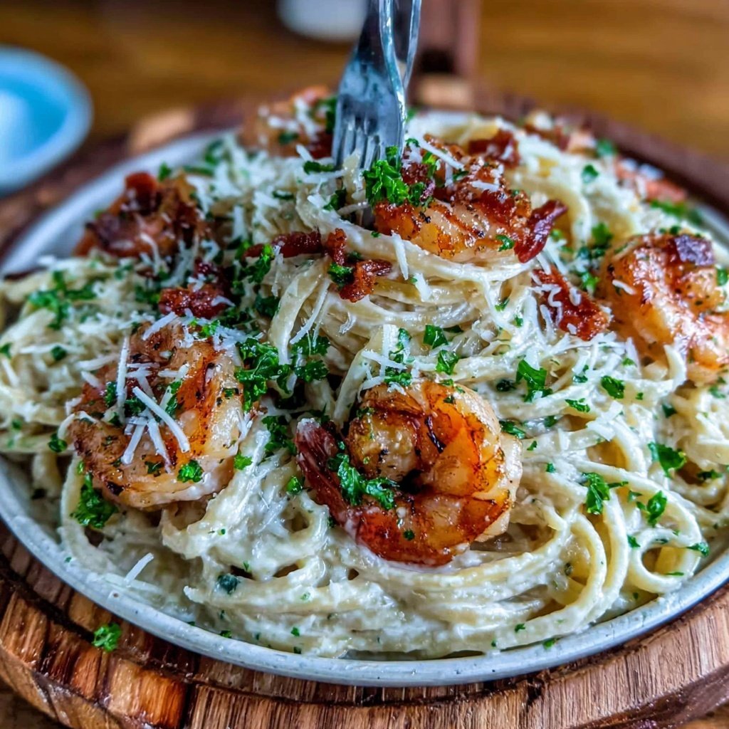 Creamy Shrimp Alfredo Pasta