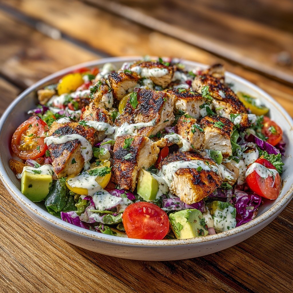 High Protein Grilled Chicken Salad