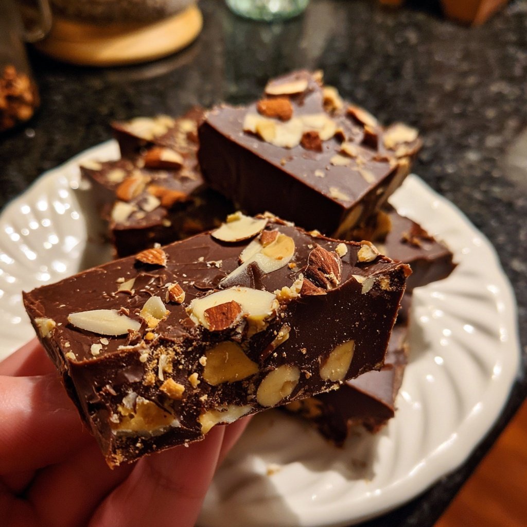 Chocolate Tahini Almond Fudge