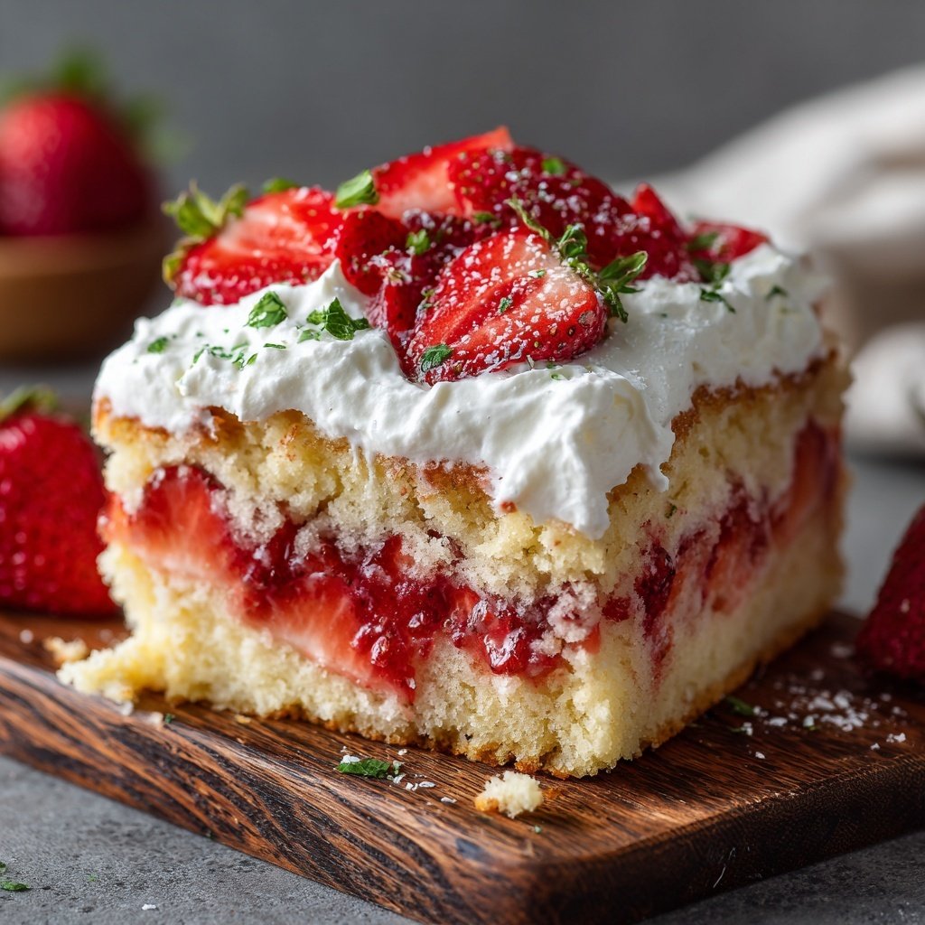 Easy Strawberry Shortcake Sheet Cake