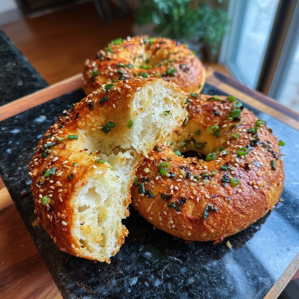 High Protein Onion Bagels