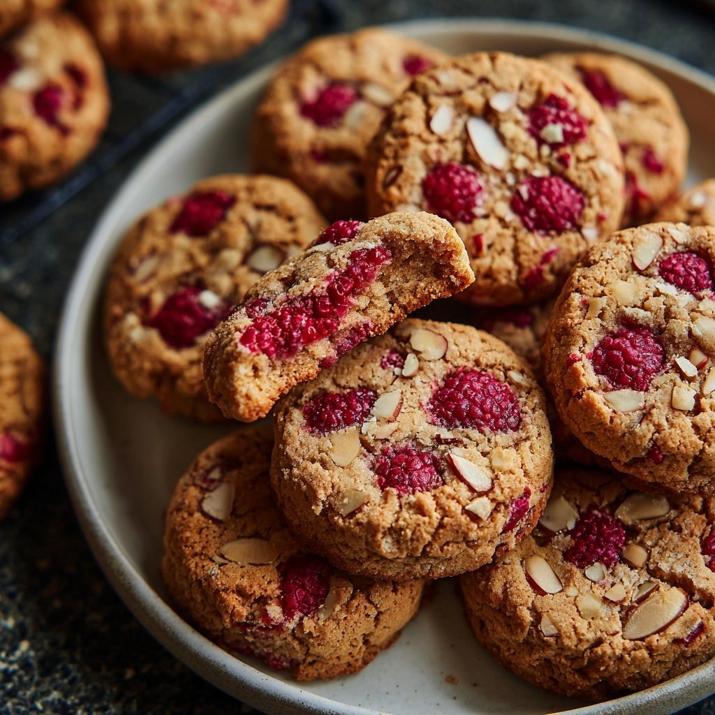 Valentines Treats Raspberry Almond Cookies