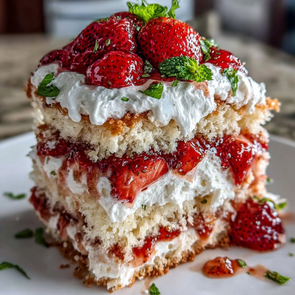Classic Strawberry Shortcake With Fresh Cream