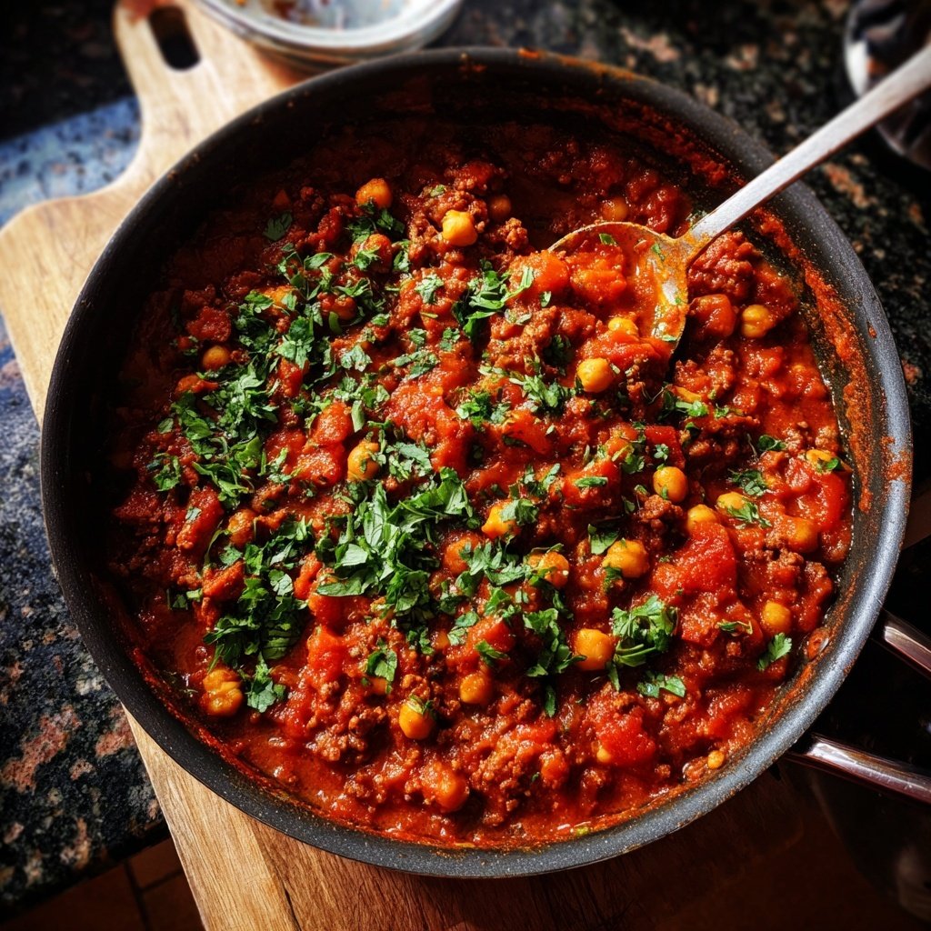 Ground Beef And Chickpea Curry