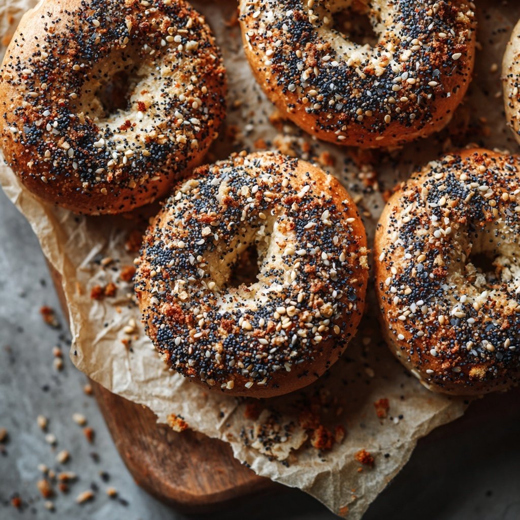 Everything Seed Protein Bagels
