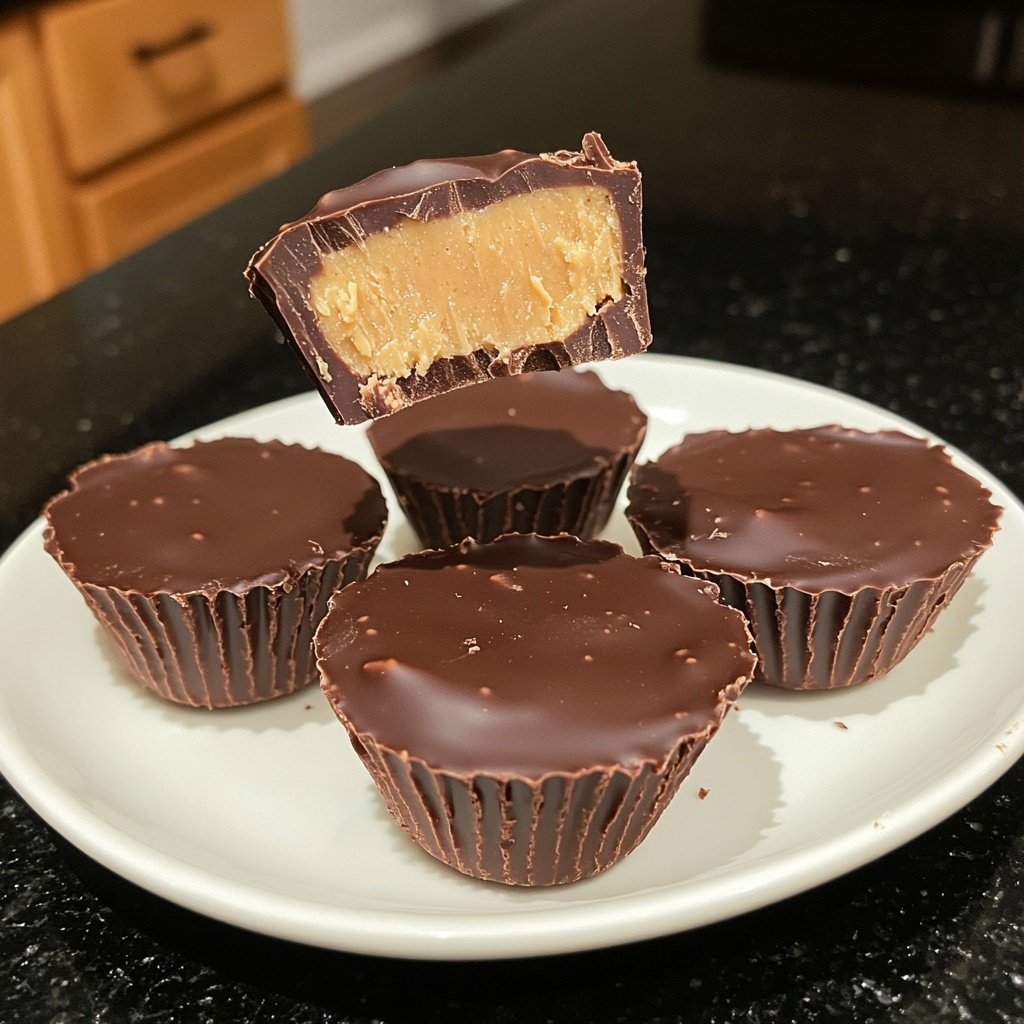Homemade Peanut Butter Cups with Coconut Oil