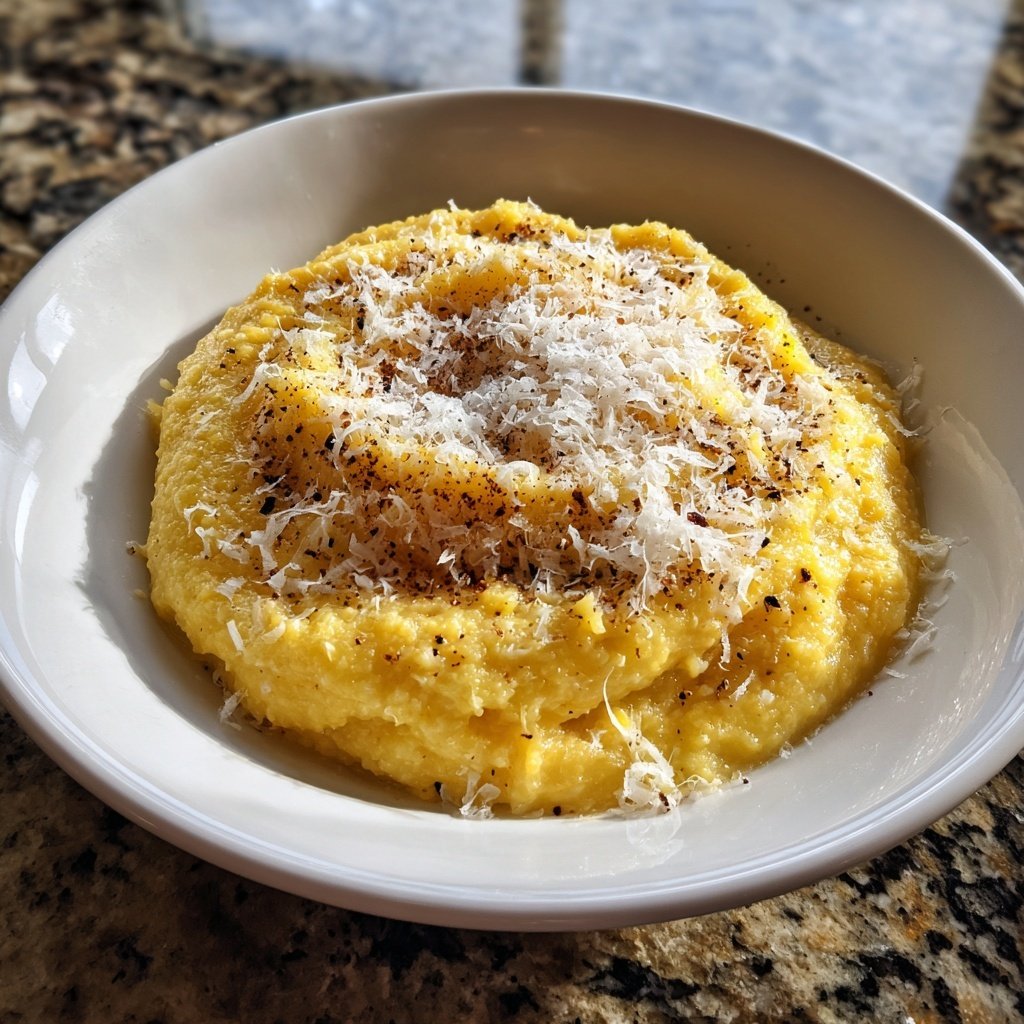 Romantic Creamy Polenta with Parmesan