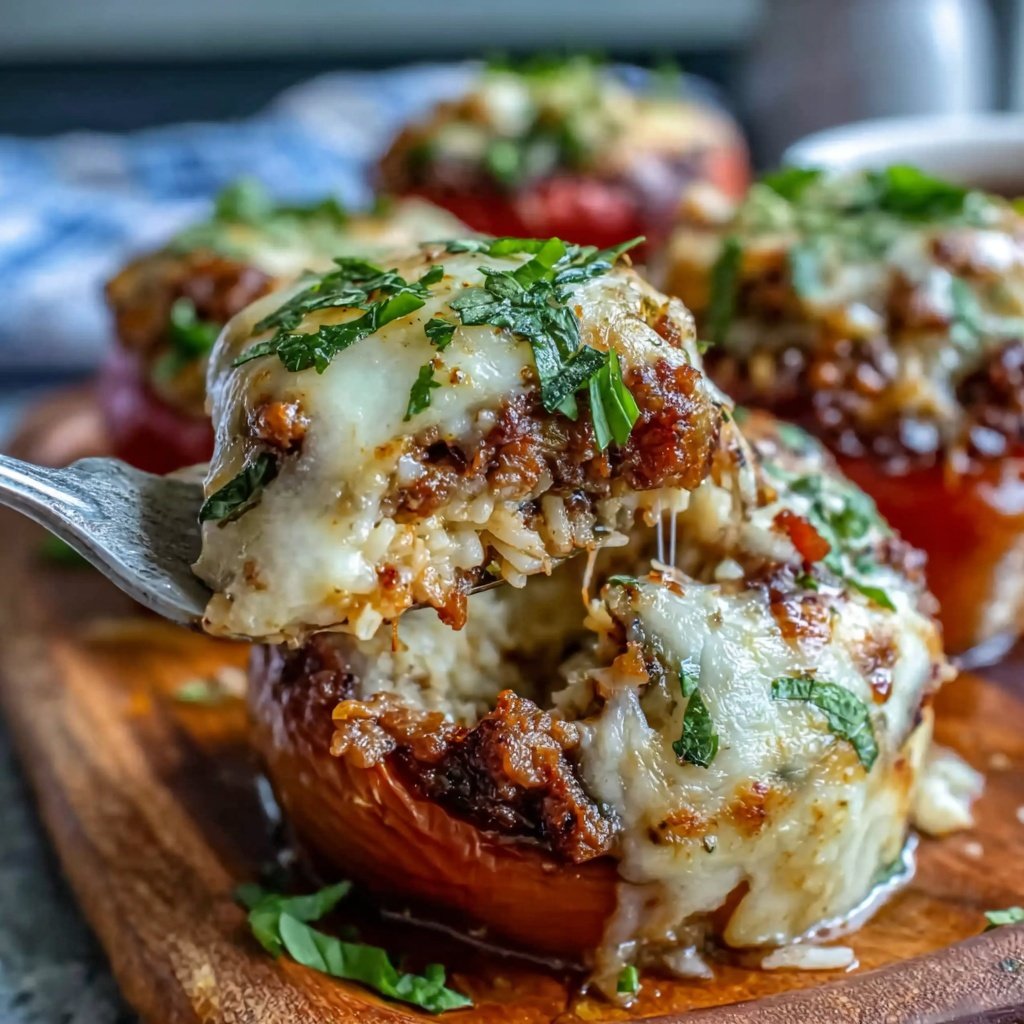 Ground Beef And Rice Stuffed Peppers