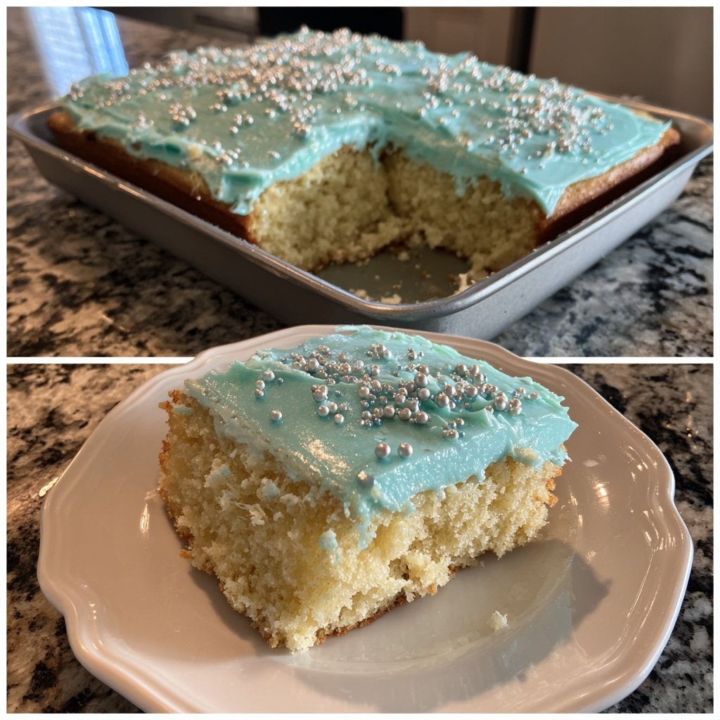 Simple Pisces Sheet Cake